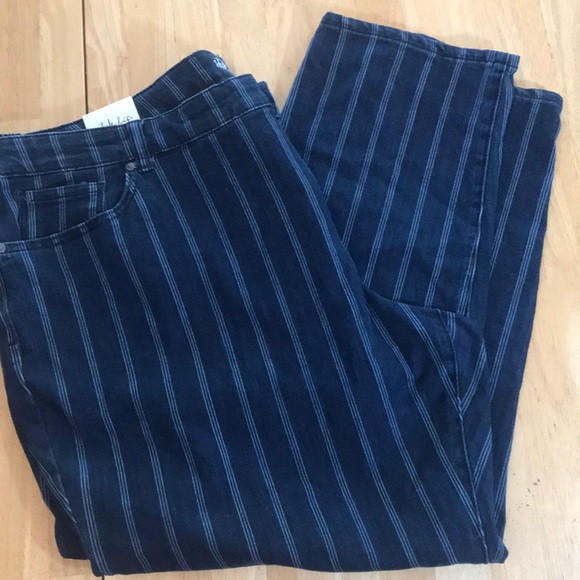 Style & Co Slim Ankle Striped Jeans New wi… - Picture 1 of 4